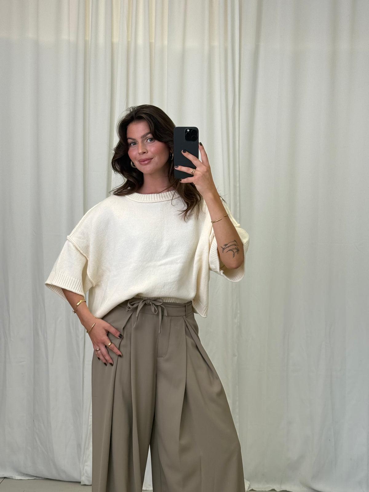 Romy Kurzarmpullover