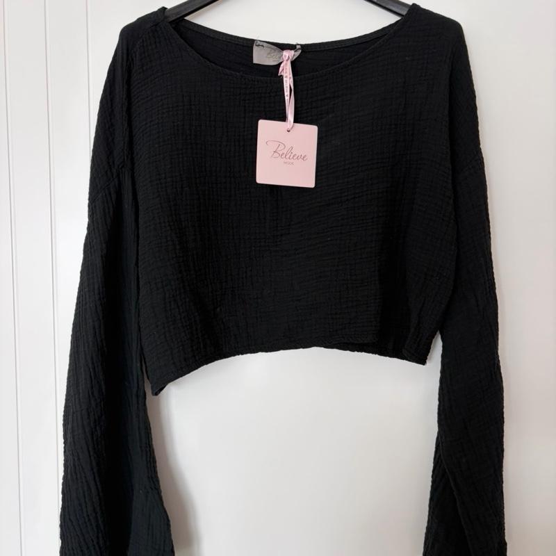 Crop Musselinshirt