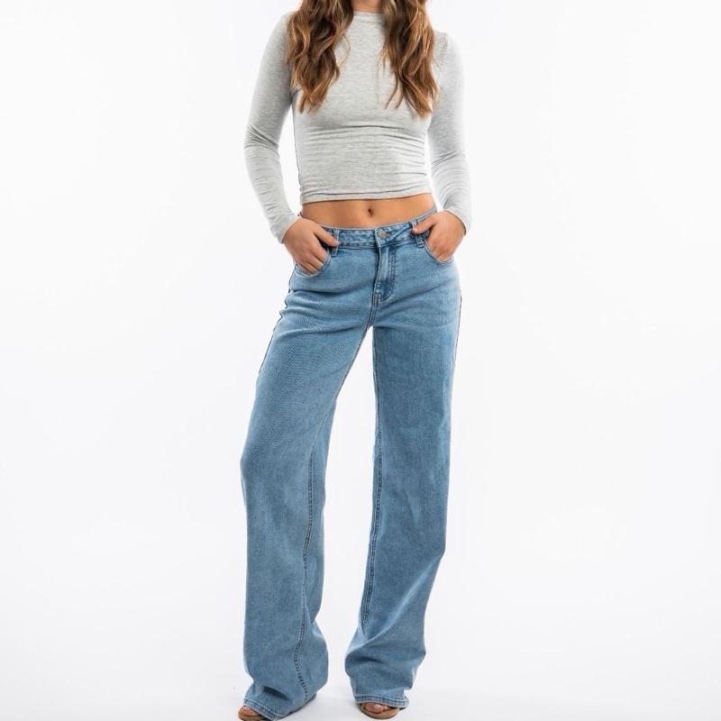 Mid Waist Straight Leg Jeans Tall