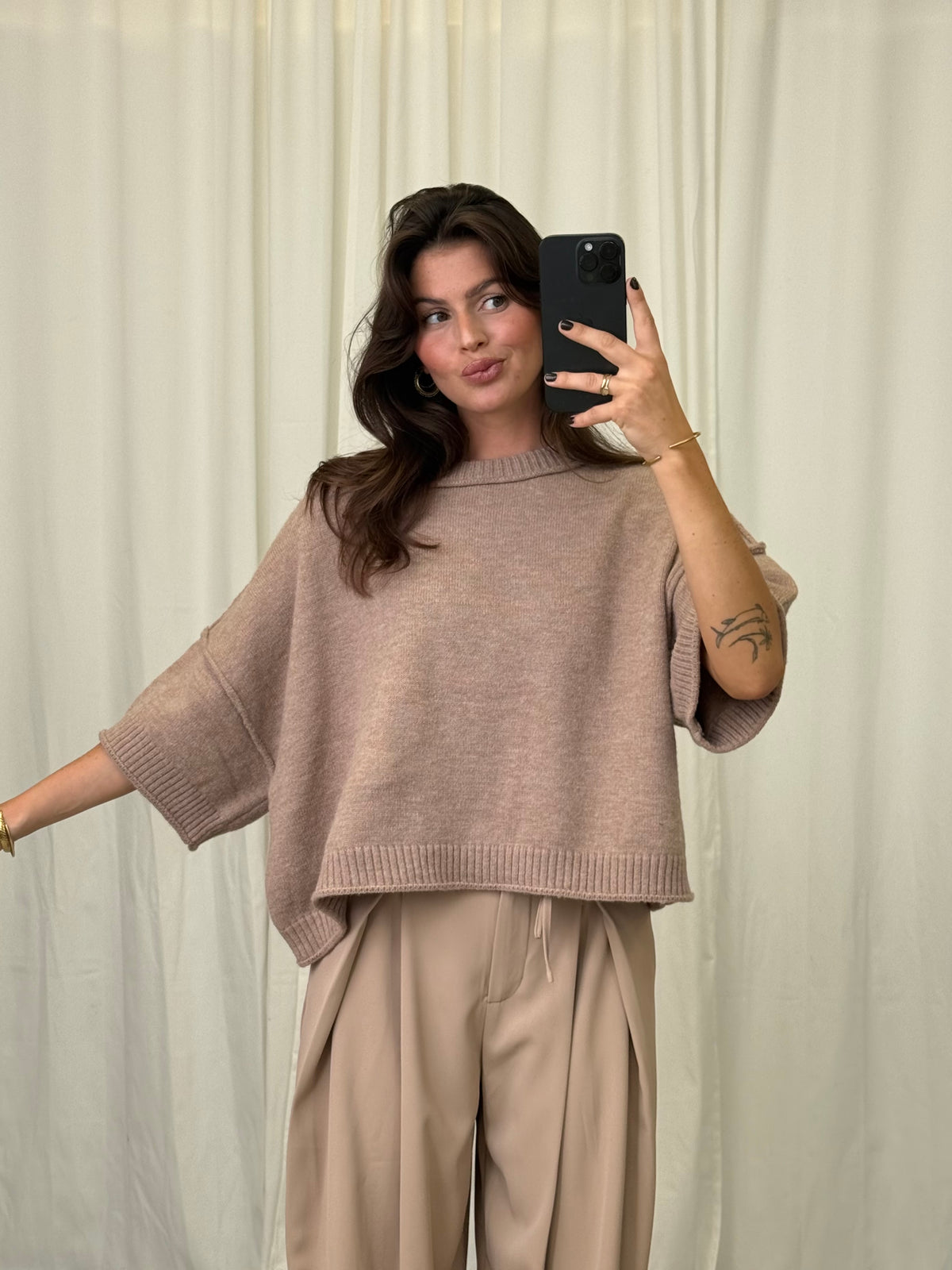 Romy Kurzarmpullover