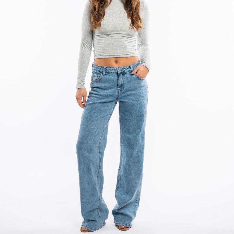 Mid Waist Straight Leg Jeans Tall