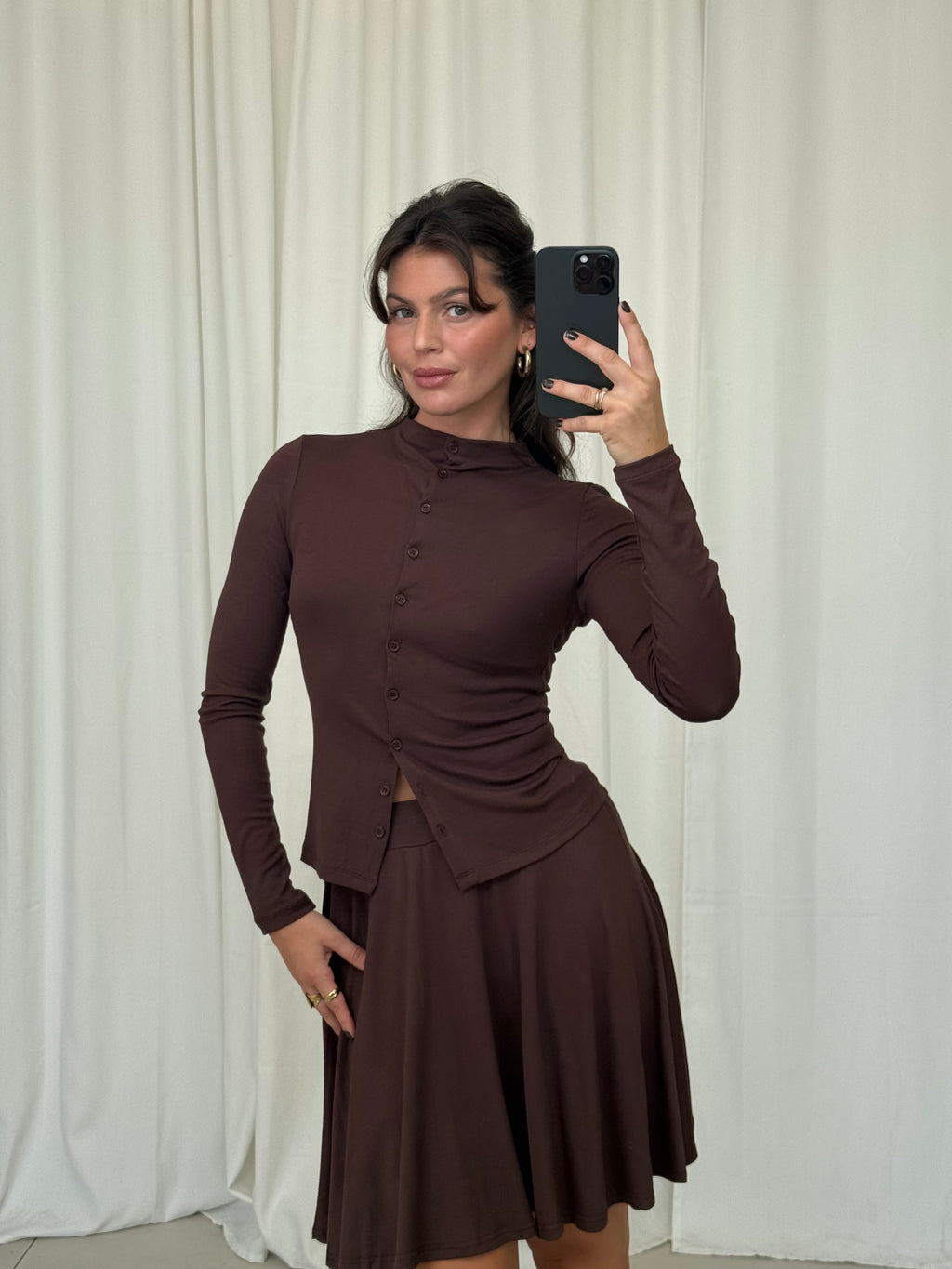 Mila Fitted Button Longsleeve