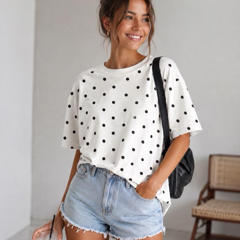 Oversize Polka Dot Tshirt