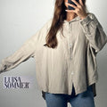 Oversize Musselinbluse