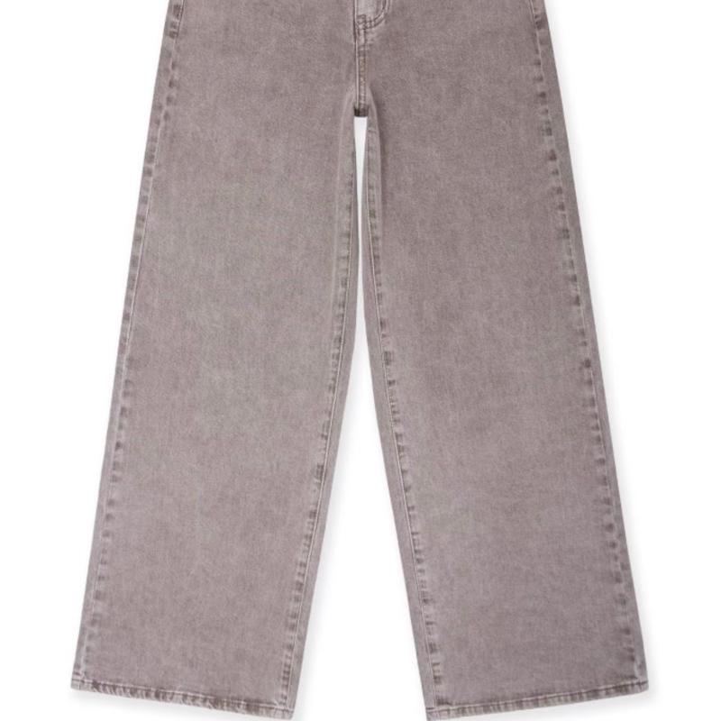 Wide Leg Jeans Taupe