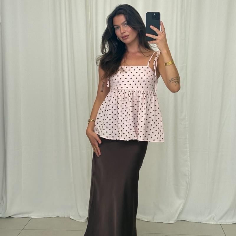 Polka Dot Musselintop