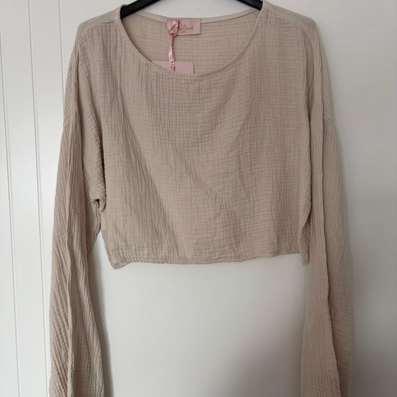 Crop Musselinshirt